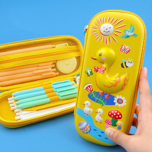 Domo-Kum Pencil Case - Yellow Tin Pencil Box School supply