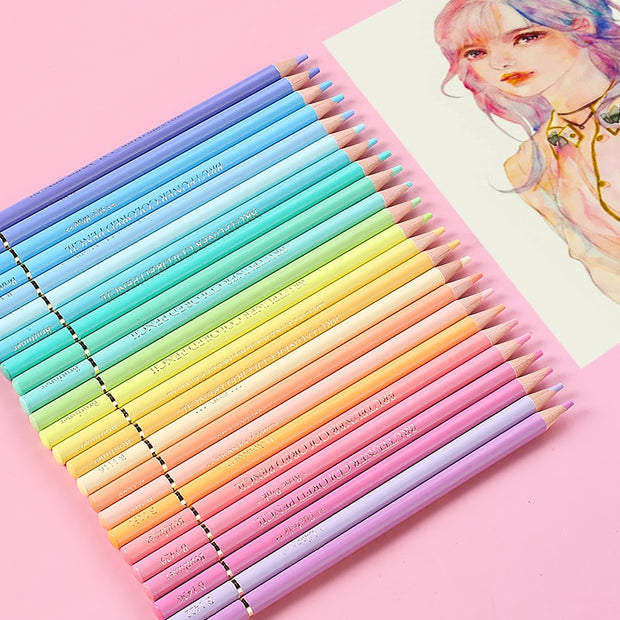 12/24/50Pcs Colored Macaron Pencil Set，Pastel Colored Pencils for